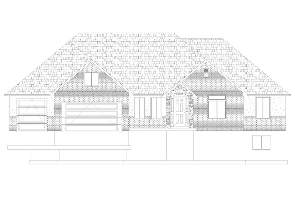 Plan with 4089 Sq. Ft., 7 Bedrooms, 4 Bathrooms, 4 Car Garage Picture 32