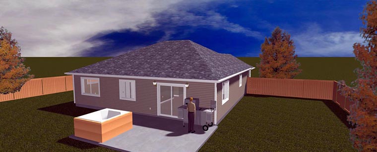 Plan with 1552 Sq. Ft., 3 Bedrooms, 2 Bathrooms, 2 Car Garage Elevation