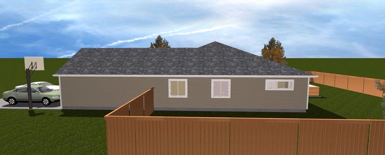 Plan with 1552 Sq. Ft., 3 Bedrooms, 2 Bathrooms, 2 Car Garage Picture 7