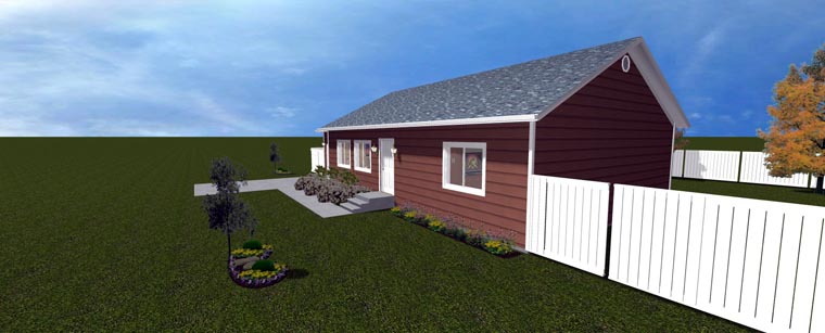 Plan with 1190 Sq. Ft., 2 Bedrooms, 1 Bathrooms, 1 Car Garage Picture 10