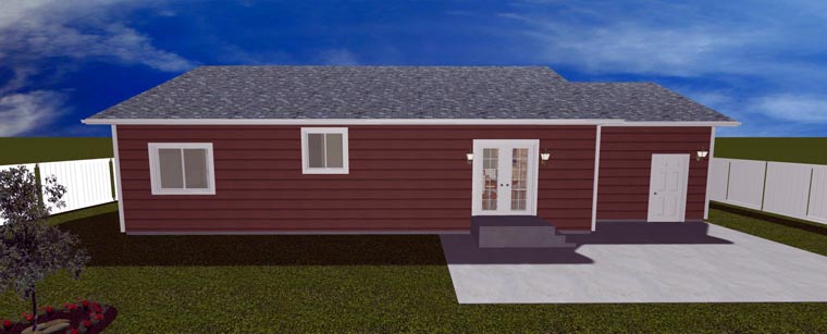 Plan with 1190 Sq. Ft., 2 Bedrooms, 1 Bathrooms, 1 Car Garage Picture 13