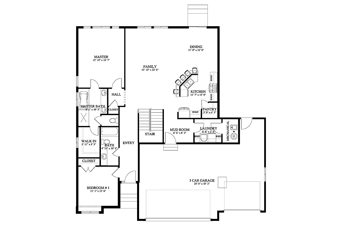 Contemporary Traditional Level One of Plan 50523