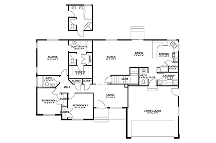 House Plan 50528 First Level Plan