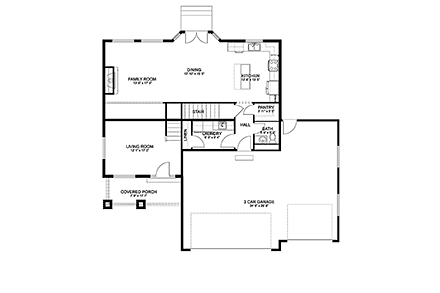 House Plan 50533 First Level Plan