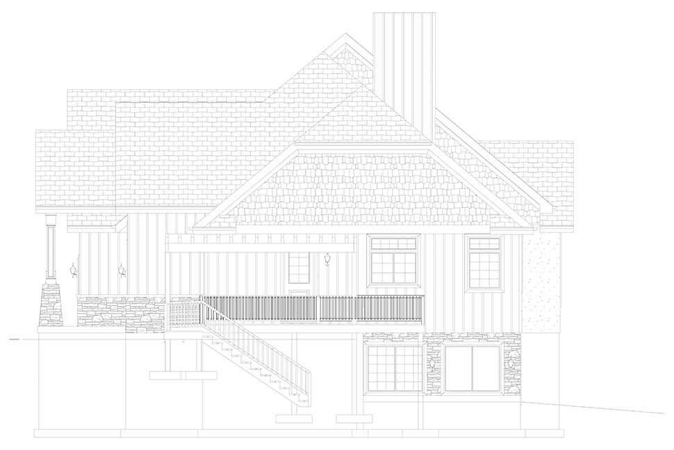 Craftsman, Traditional Plan with 5585 Sq. Ft., 3 Bedrooms, 5 Bathrooms, 2 Car Garage Picture 32