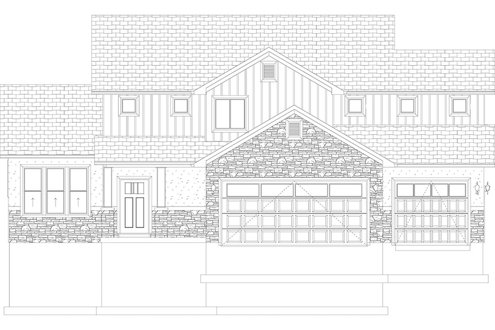 Craftsman, Traditional Plan with 3395 Sq. Ft., 5 Bedrooms, 4 Bathrooms, 3 Car Garage Picture 26