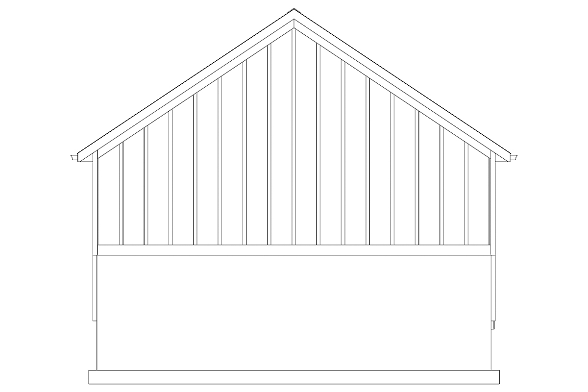 Traditional Rear Elevation of Plan 50542