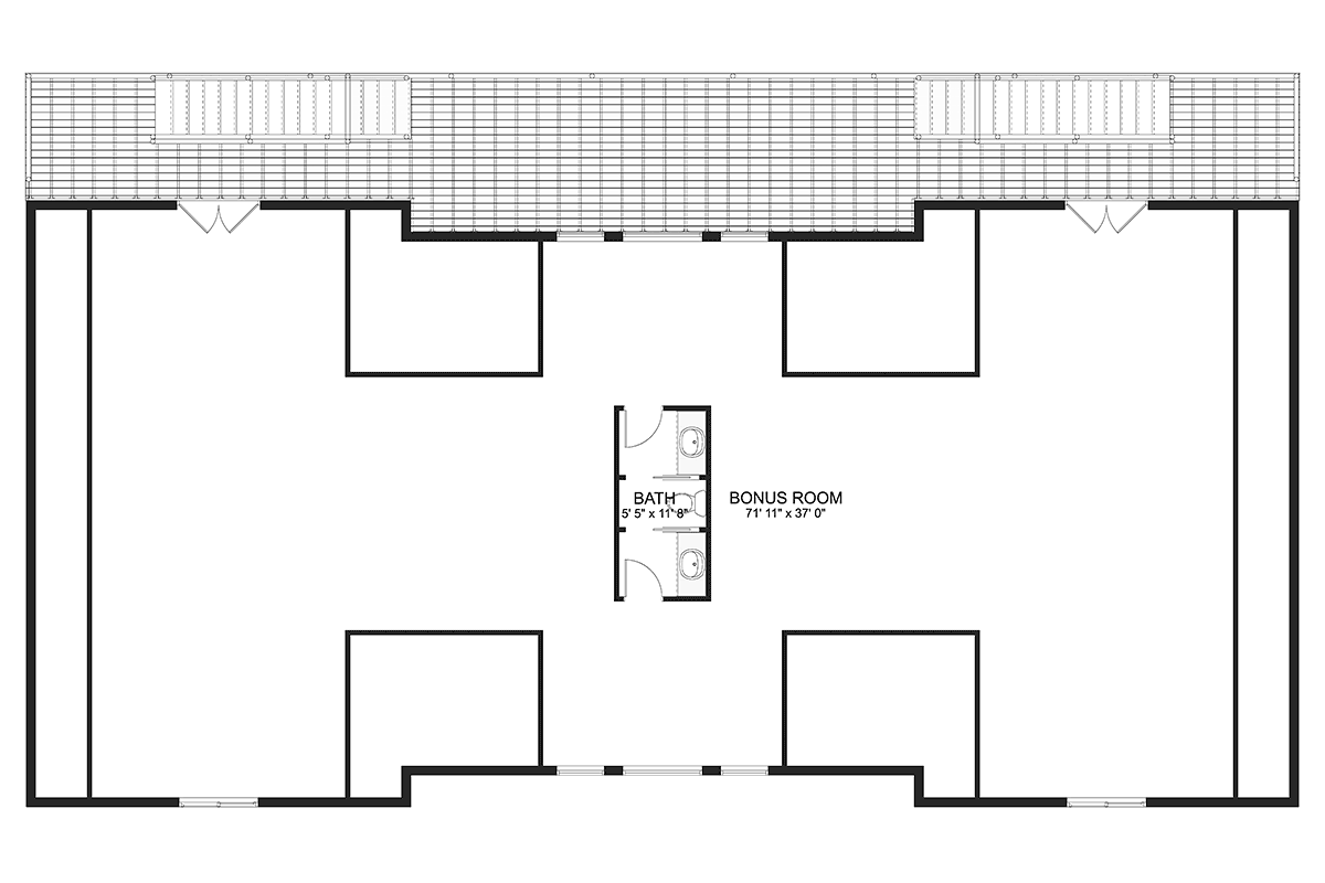 Garage Plan 50544 - 6 Car Garage Apartment Level Two