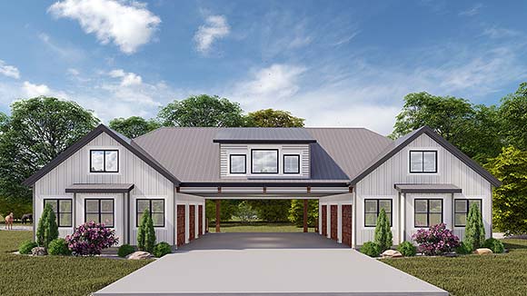 Garage Plan 50544 - 6 Car Garage Apartment Elevation