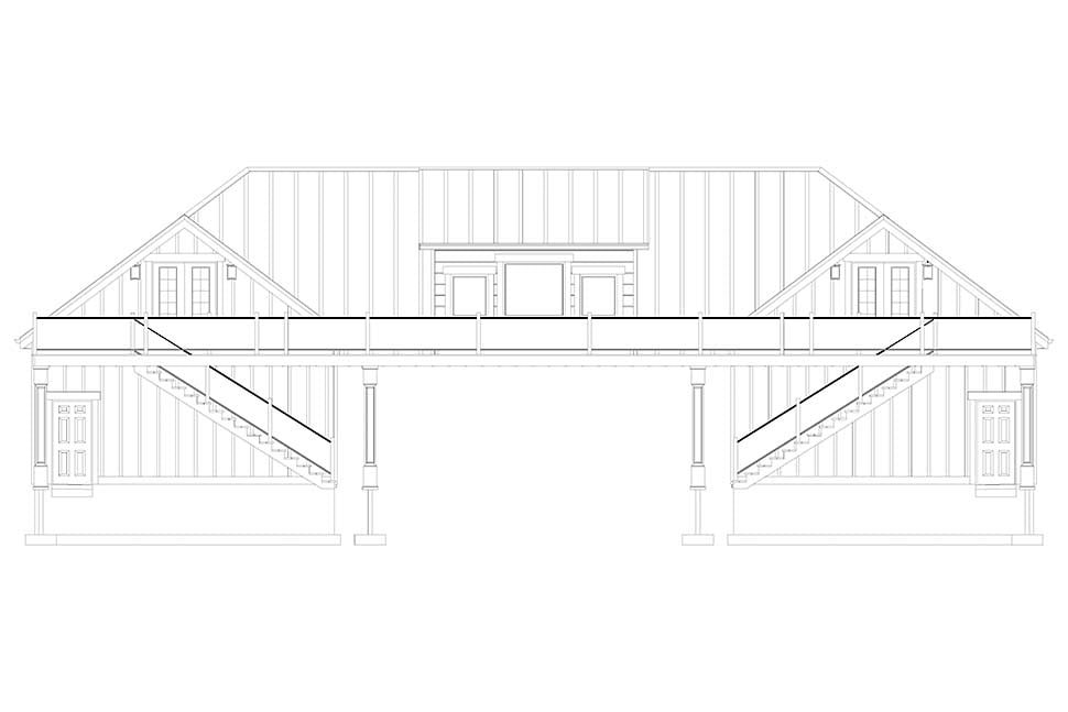 Country, Farmhouse Plan, 1 Bathrooms, 6 Car Garage Picture 7