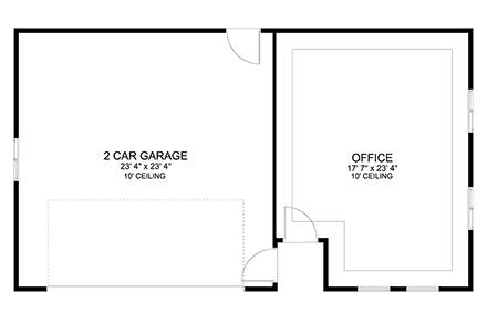 Garage Plan 50545 - 2 Car Garage First Level Plan