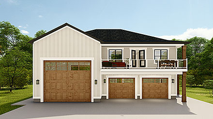 Country Farmhouse Traditional Elevation of Plan 50546