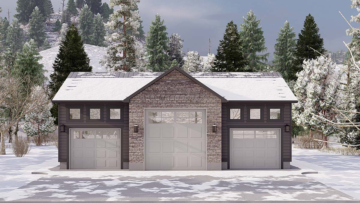 Traditional Plan, 2 Car Garage Elevation