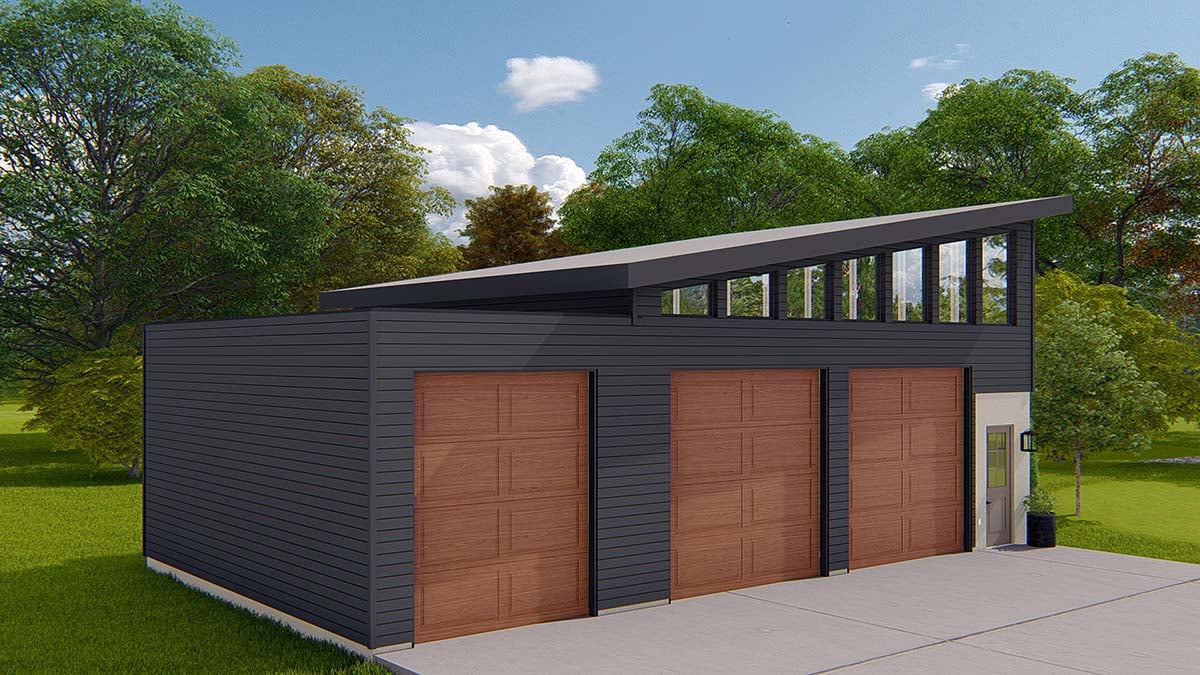 Modern Plan, 3 Car Garage Picture 3