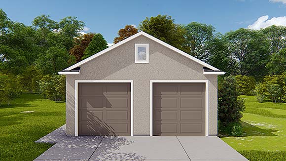 Garage Plan 50557 - 2 Car Garage Elevation