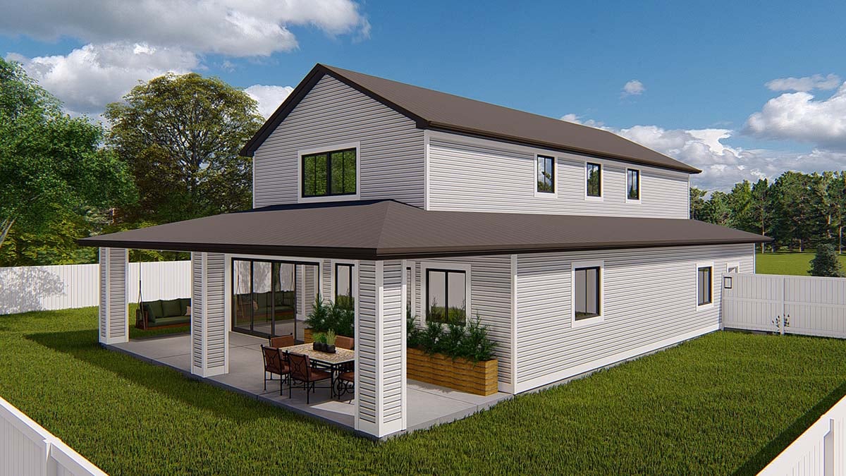 Barndominium Plan with 2227 Sq. Ft., 3 Bedrooms, 3 Bathrooms, 3 Car Garage Picture 3