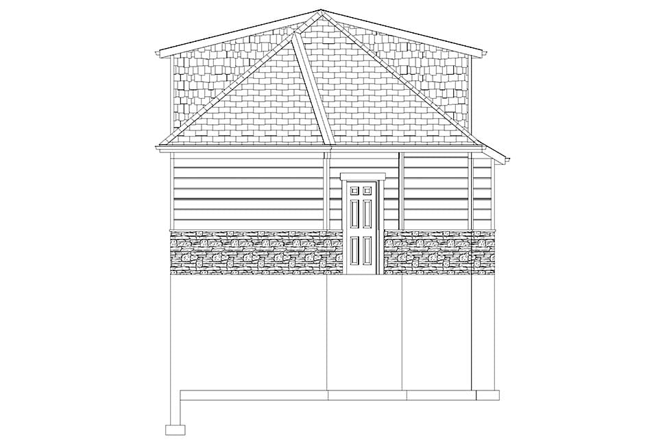 Craftsman, Traditional Plan with 1271 Sq. Ft., 1 Bedrooms, 1 Bathrooms, 3 Car Garage Picture 18