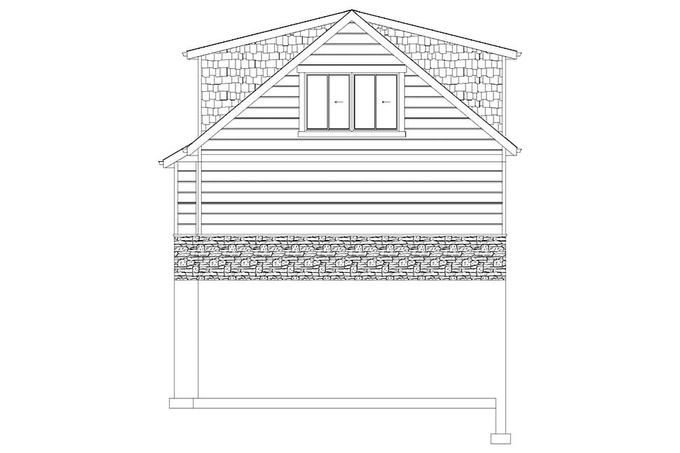 Craftsman, Traditional Plan with 1271 Sq. Ft., 1 Bedrooms, 1 Bathrooms, 3 Car Garage Picture 19