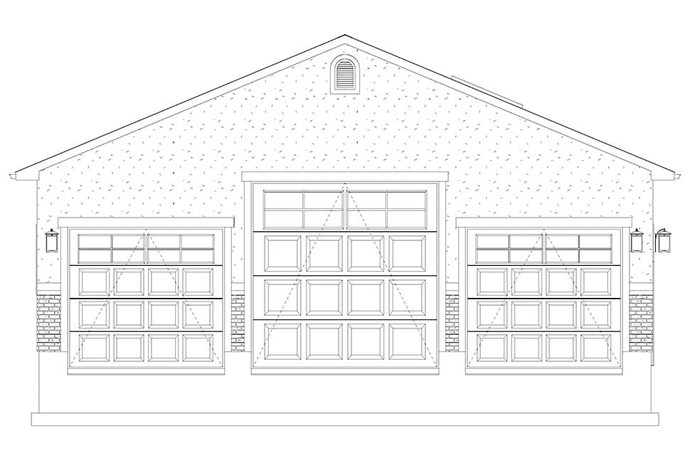 Traditional Plan, 1 Bathrooms, 6 Car Garage Picture 5