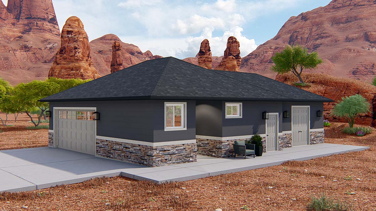 Contemporary, Traditional Plan, 1 Bathrooms, 2 Car Garage Picture 3