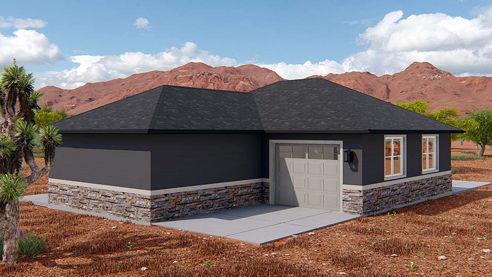 Contemporary, Traditional Plan, 1 Bathrooms, 2 Car Garage Picture 4