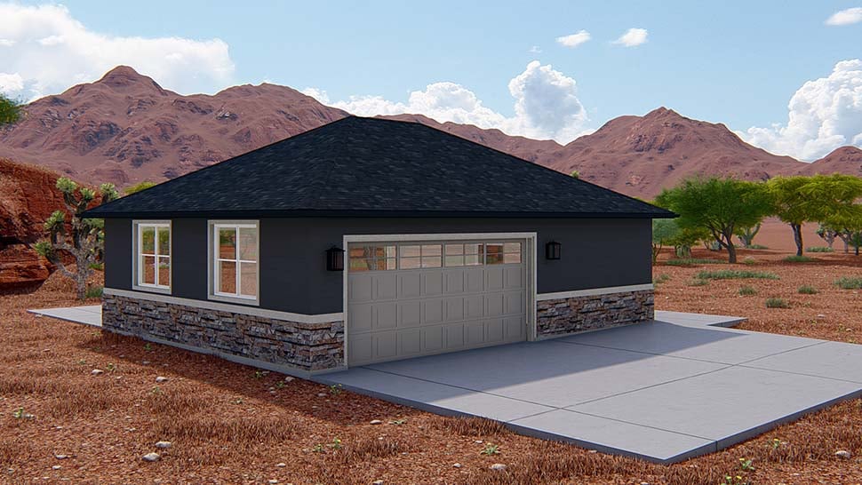 Contemporary, Traditional Plan, 1 Bathrooms, 2 Car Garage Picture 5