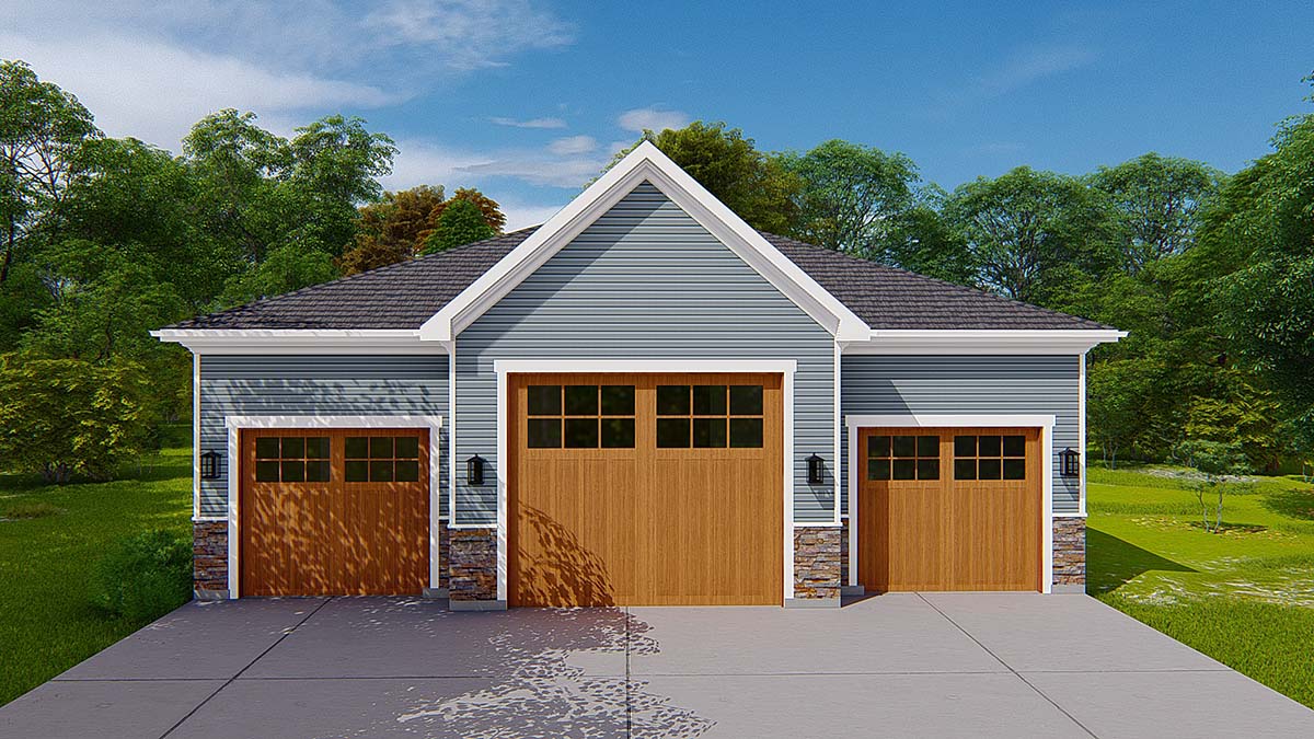 Craftsman, Traditional Plan, 1 Bathrooms, 3 Car Garage Elevation