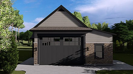 Country Craftsman Traditional Elevation of Plan 50577
