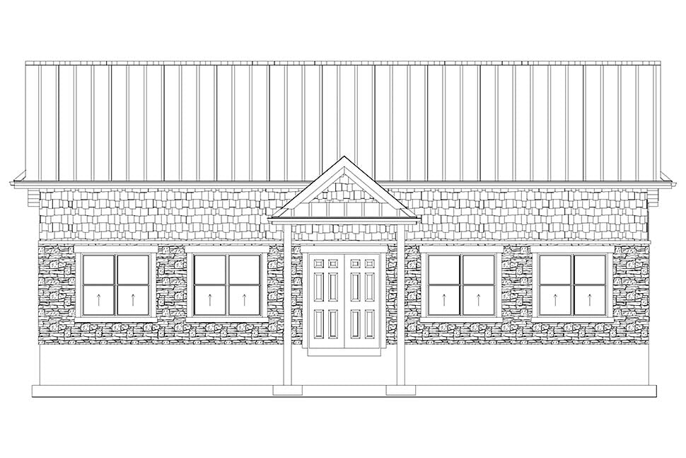 Country, Craftsman, Traditional Plan, 6 Car Garage Picture 8