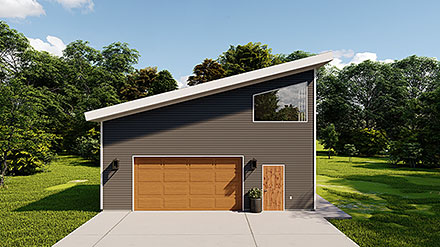 Contemporary Modern Elevation of Plan 50579