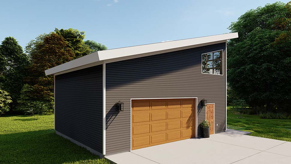 Contemporary, Modern Plan with 515 Sq. Ft., 2 Car Garage Picture 4