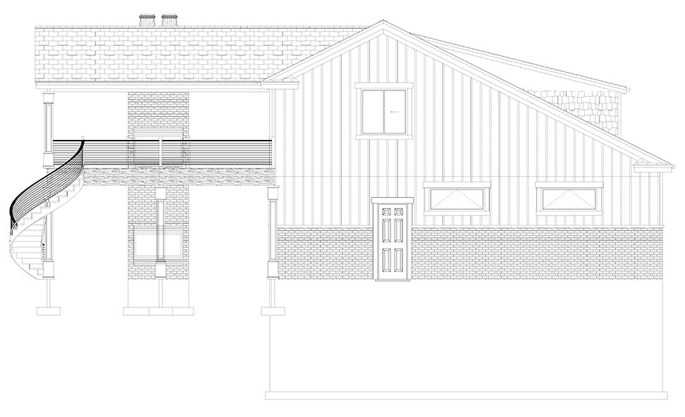 Cottage, Craftsman, Traditional Plan with 1305 Sq. Ft., 1 Bedrooms, 3 Bathrooms, 2 Car Garage Picture 31