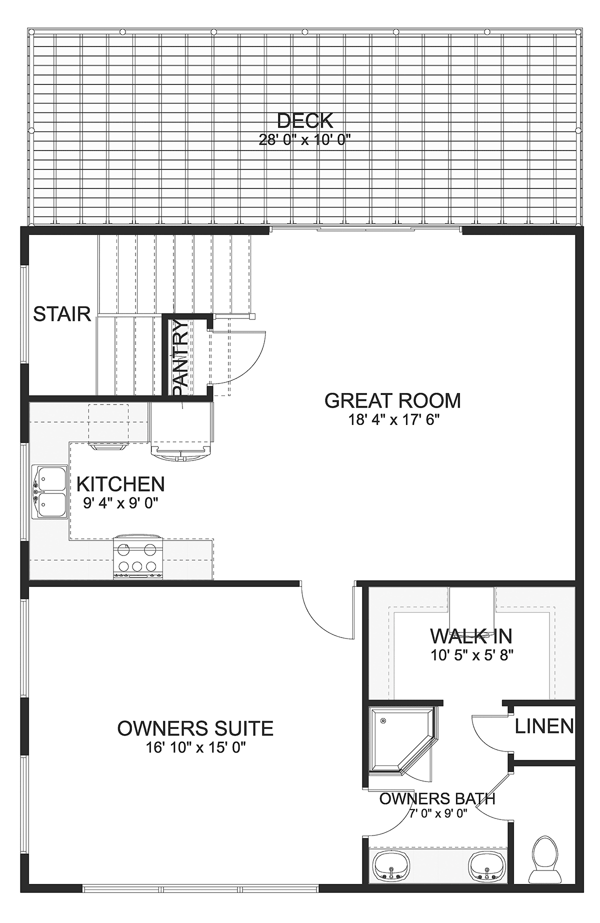 Contemporary Modern Level Two of Plan 50588