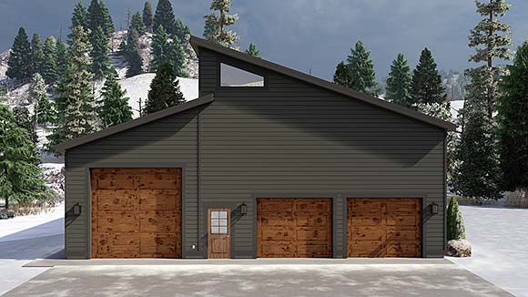 Garage-Living Plan 50593