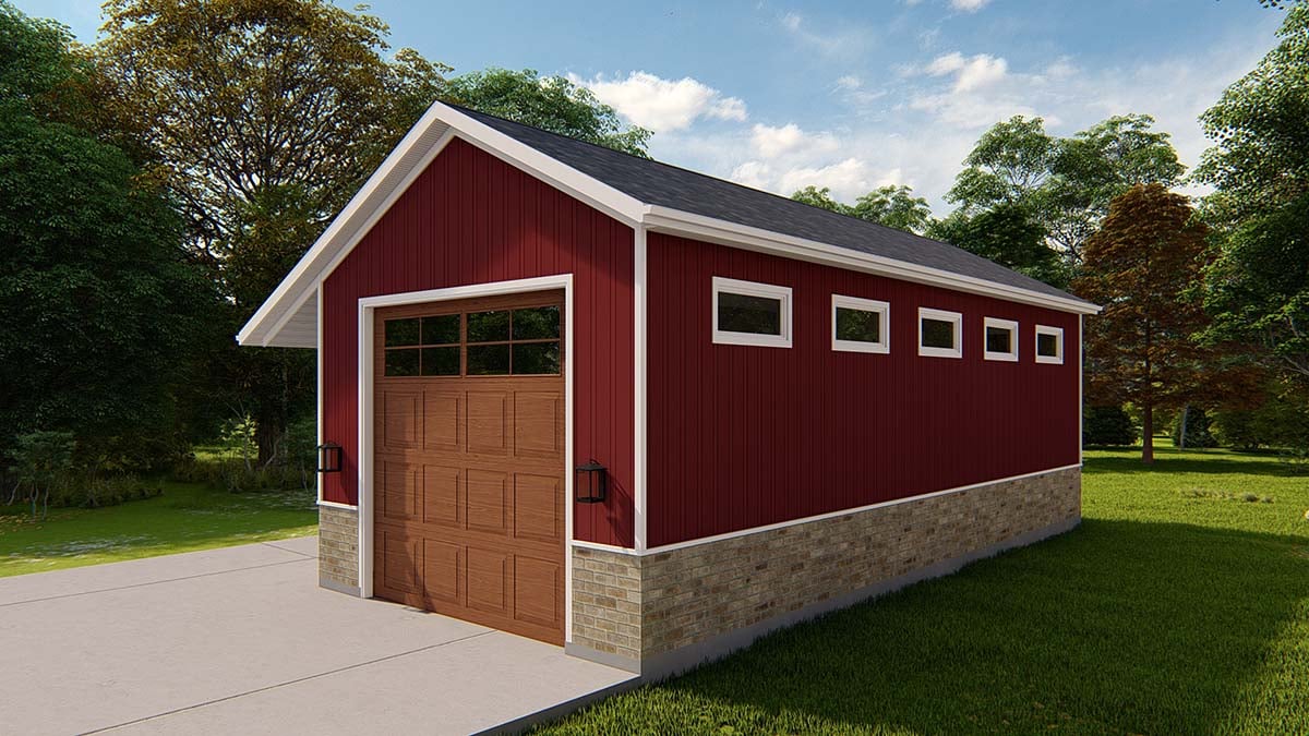 Country, Traditional Plan with 213 Sq. Ft., 1 Bathrooms, 1 Car Garage Picture 2