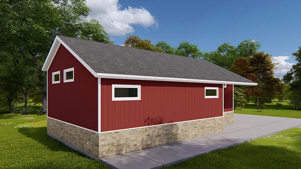 Country, Traditional Plan with 213 Sq. Ft., 1 Bathrooms, 1 Car Garage Picture 4