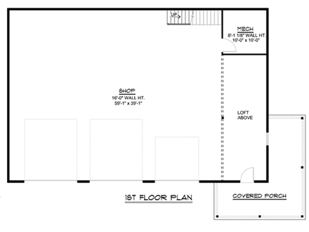 Garage Plan 50621 - 3 Car Garage First Level Plan