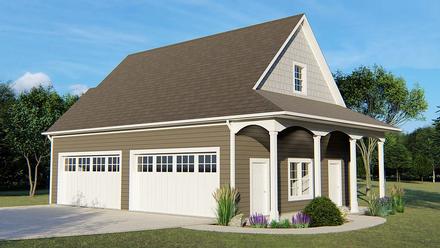 Garage Plan 50629 - 4 Car Garage Apartment Elevation