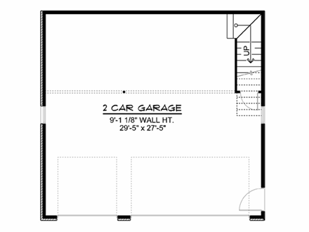 Garage Plan 50630 - 2 Car Garage First Level Plan