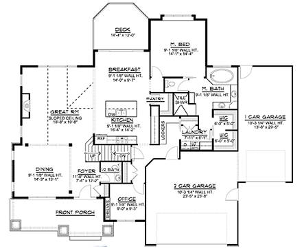 House Plan 50640 First Level Plan