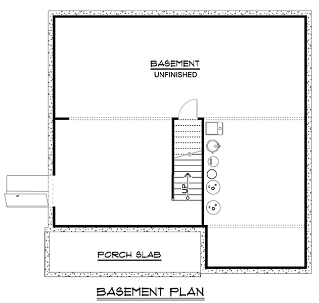 Cape Cod Country Lower Level of Plan 50644