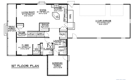 House Plan 50649 First Level Plan