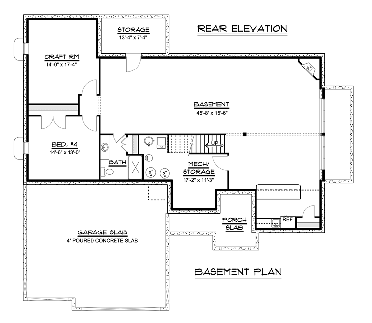Country Ranch Traditional Lower Level of Plan 50655