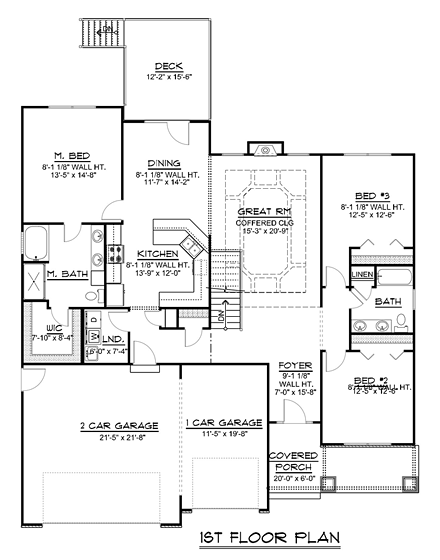 House Plan 50658 First Level Plan