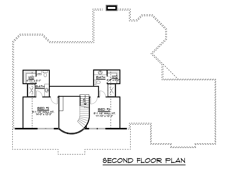 Colonial Country Craftsman Traditional Level Two of Plan 50659