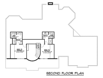 House Plan 50659 Second Level Plan