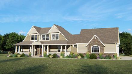 Colonial Country Craftsman Traditional Elevation of Plan 50659