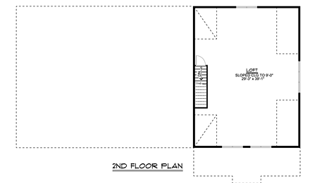 Garage Plan 50661 - 4 Car Garage Apartment Second Level Plan