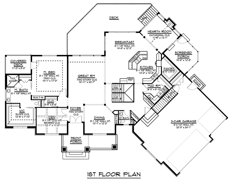 Country Craftsman Traditional Level One of Plan 50662