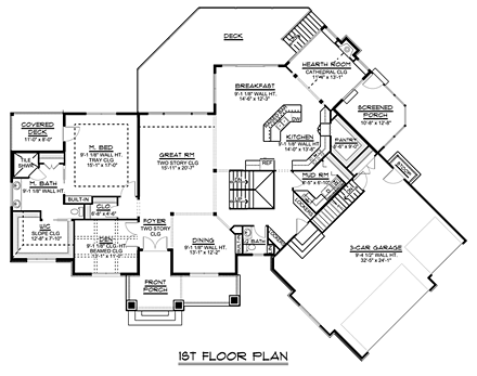 House Plan 50662 First Level Plan